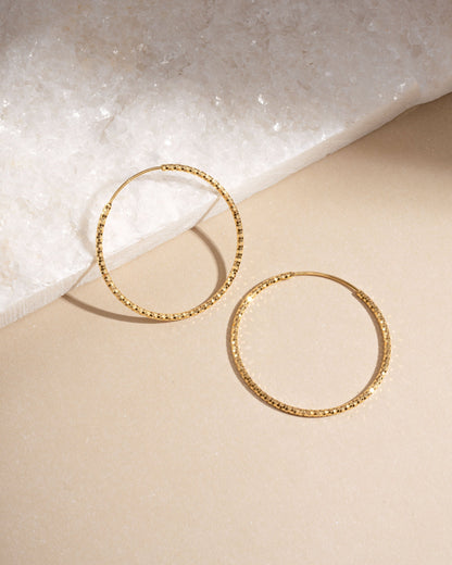 40mm Diamond Cut Hoops