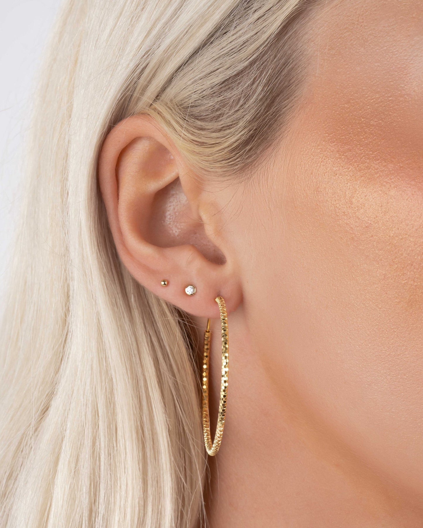 40mm Diamond Cut Hoops