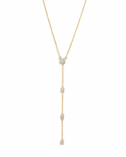 Round Diamond Lariat Necklace