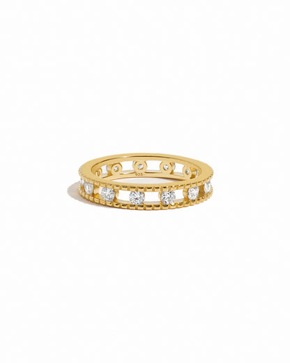 Studded Double Eternity Ring
