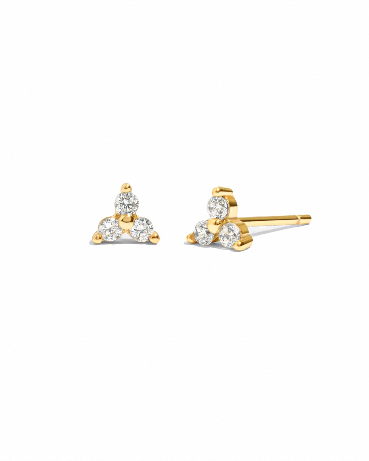 Three Stone CZ Studs