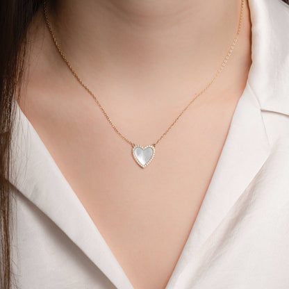Mother of Pearl Heart Necklace