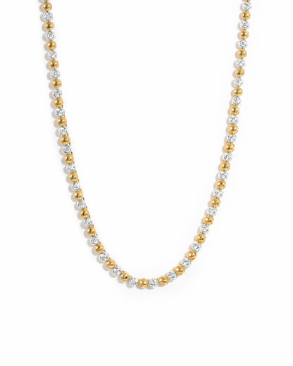 Mixed Metal Tennis Necklace