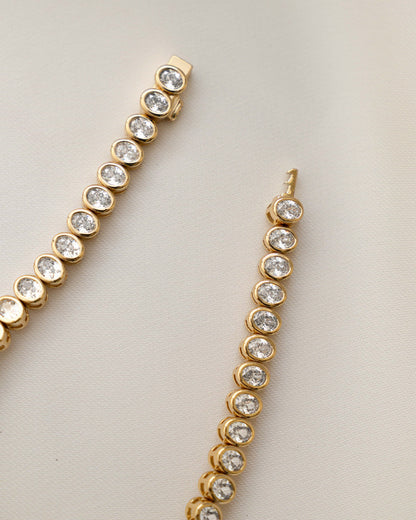 Oval Bezel Tennis Bracelet