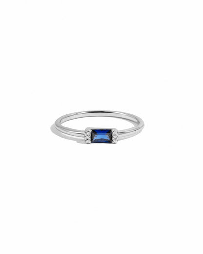 Sapphire Simple Baguette Ring