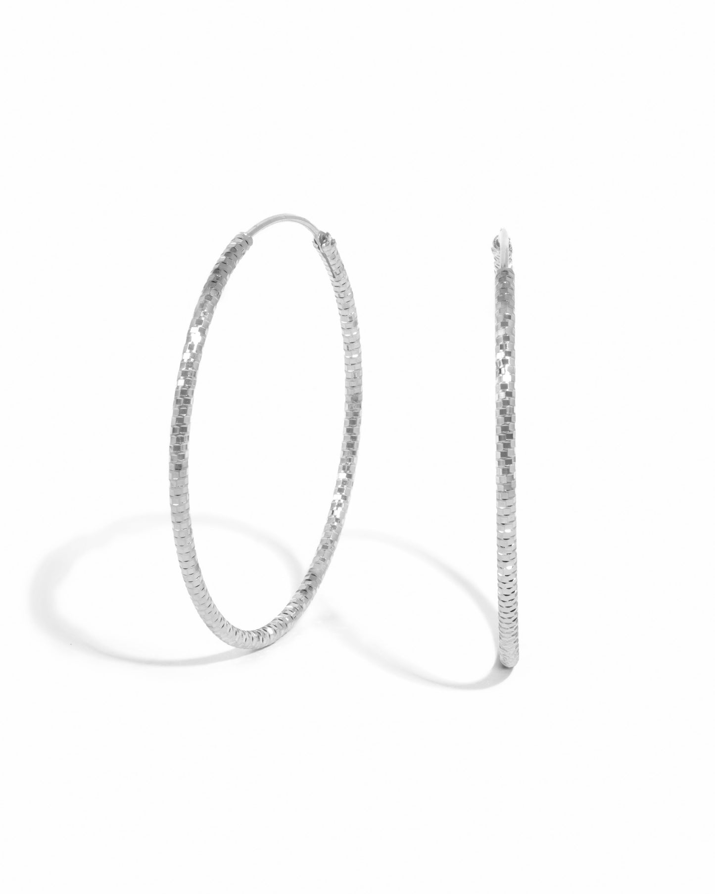 40mm Diamond Cut Hoops
