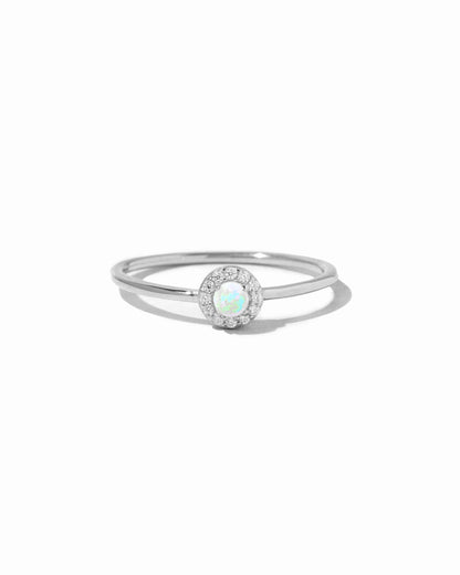 Solitaire Opal Ring