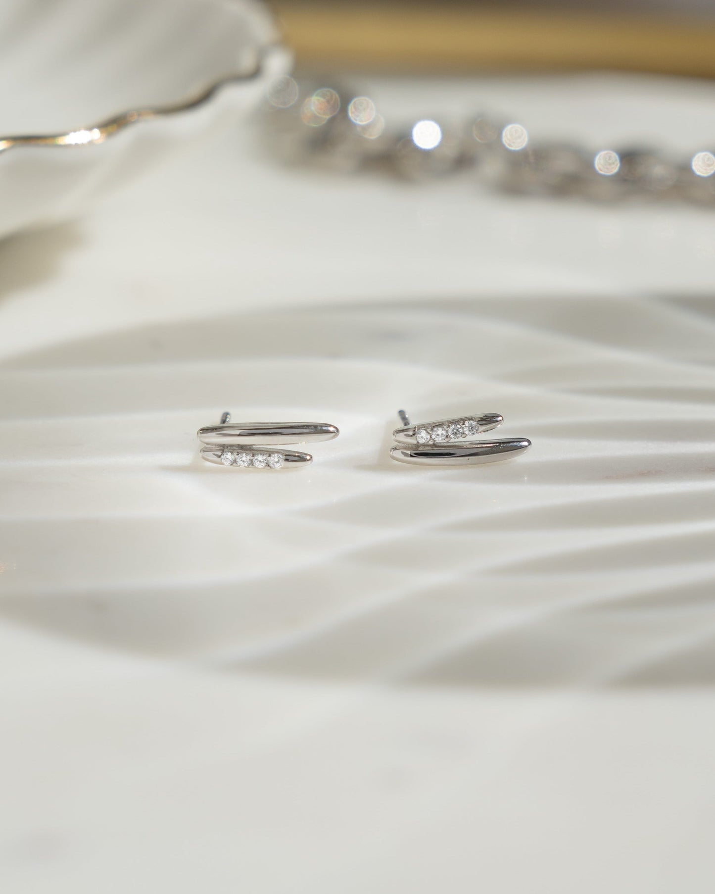Dainty Double Line Studs