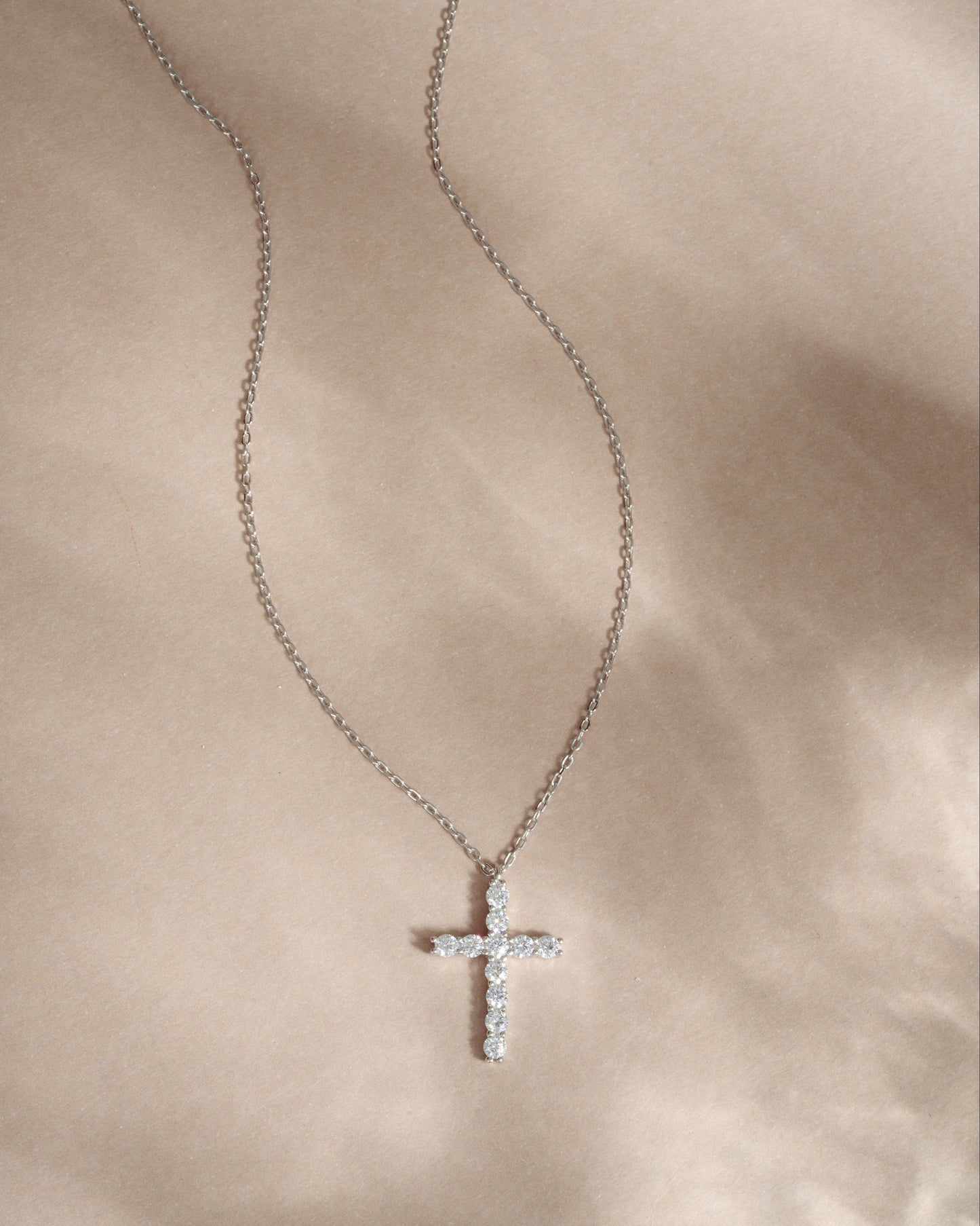 Large Studded Cross Necklace