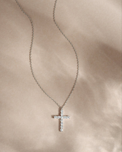 Large Studded Cross Necklace
