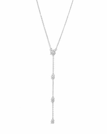 Round Diamond Lariat Necklace