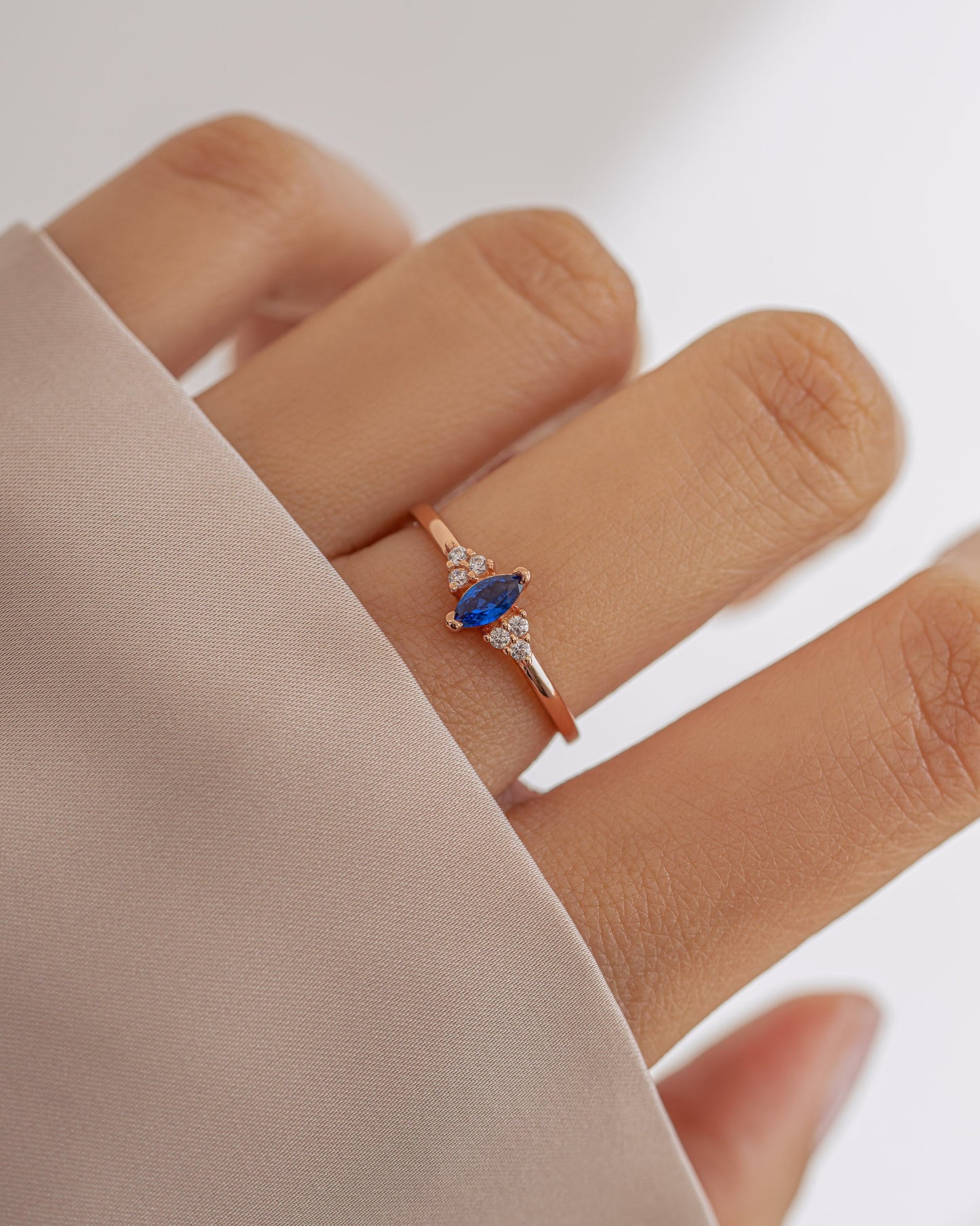 Sapphire Marquise Ring