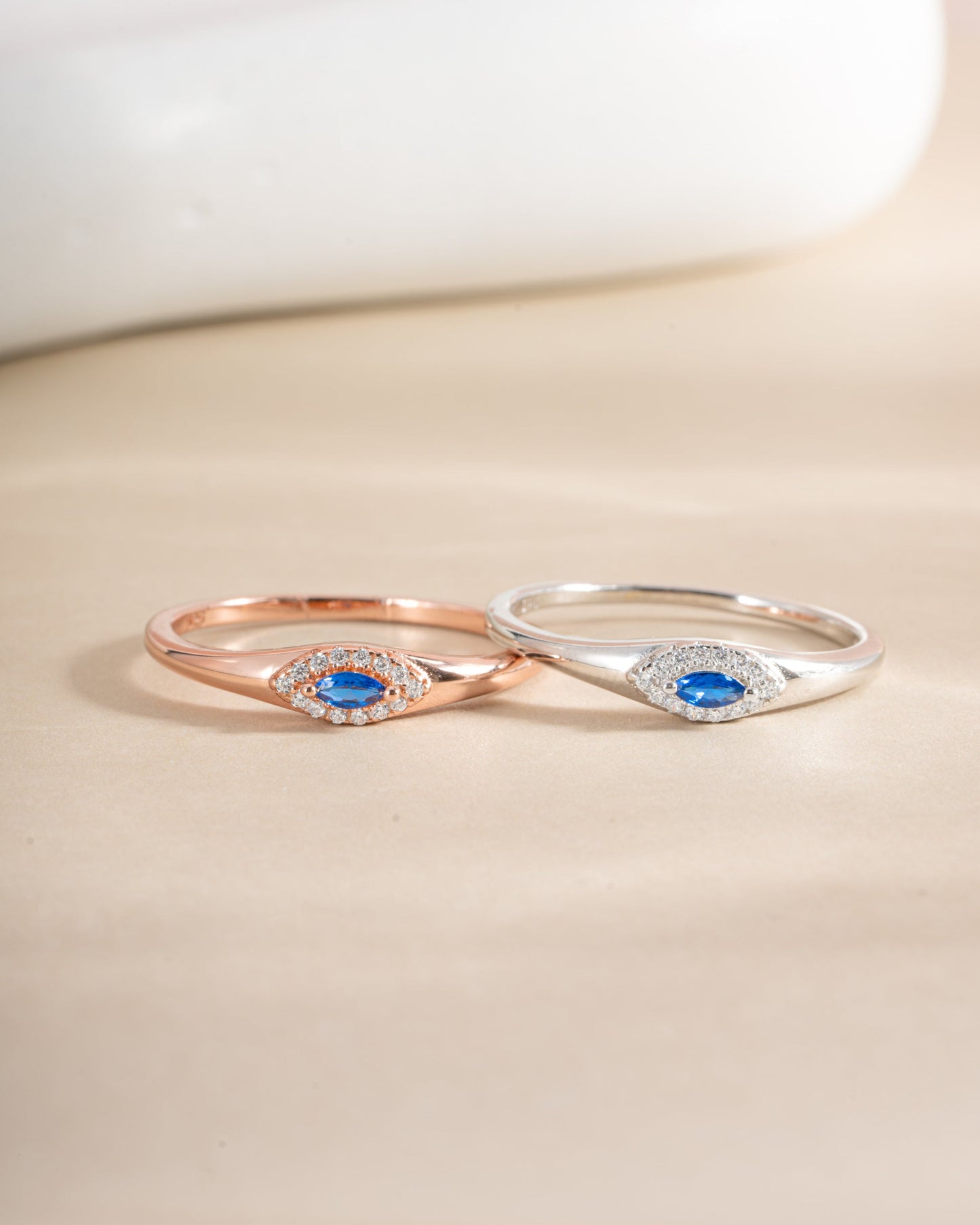Sapphire Evil Eye Ring