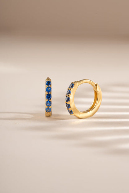 7mm Sapphire Huggies