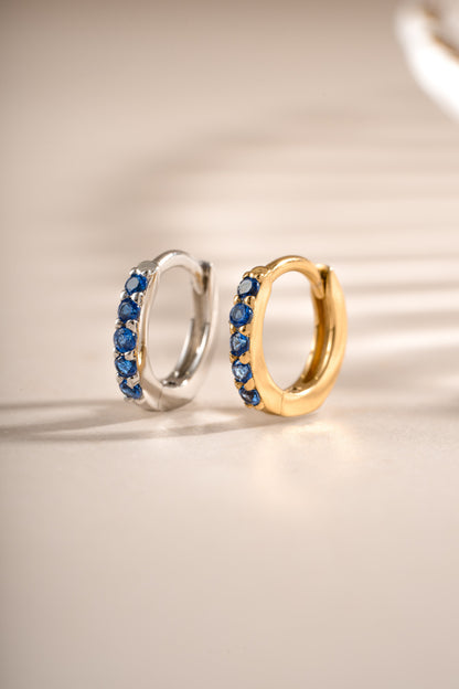7mm Sapphire Huggies