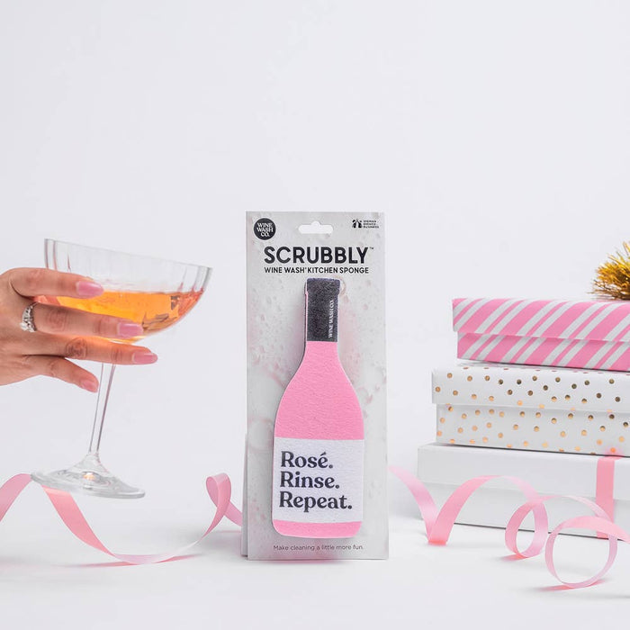 Scrubbly™ Kitchen Sponge: Rosé Rinse Repeat - B Social Boutique