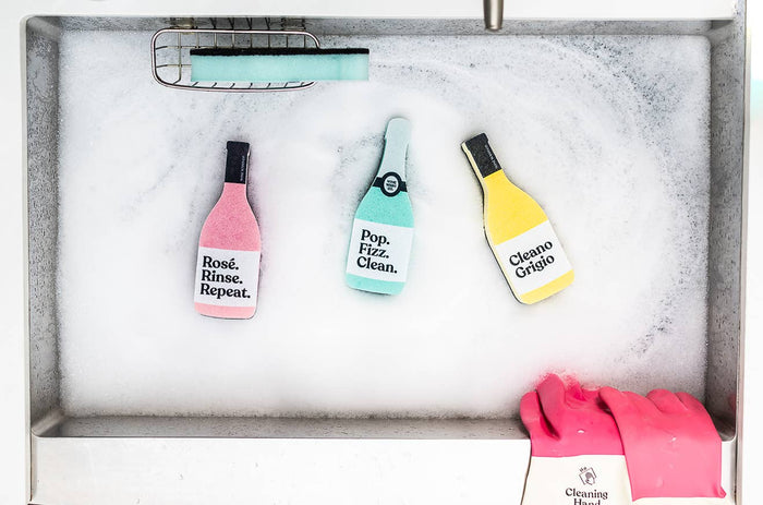 Scrubbly™ Kitchen Sponge: Rosé Rinse Repeat - B Social Boutique