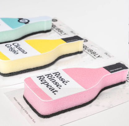 Scrubbly™ Kitchen Sponge: Rosé Rinse Repeat - B Social Boutique