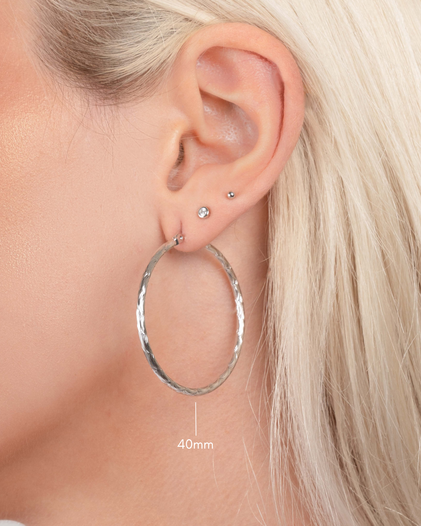 40mm Textured Hoops