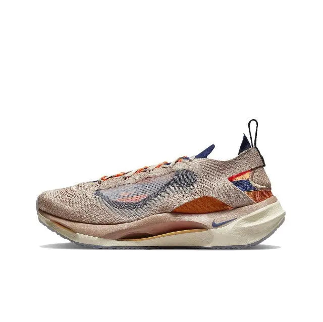 Nike Spark Flynit knit sneaker in oatmeal with blue and orange accents