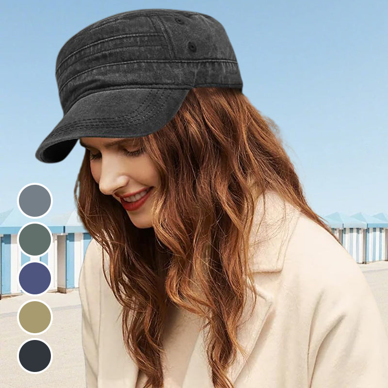 üì¢üì¢30% OFF‚è∞ Flat-Top Duckbill Cap ‚Äì Fashionable, Breathable, Distressed