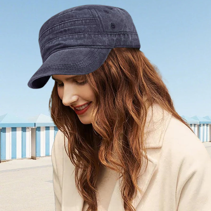 üì¢üì¢30% OFF‚è∞ Flat-Top Duckbill Cap ‚Äì Fashionable, Breathable, Distressed