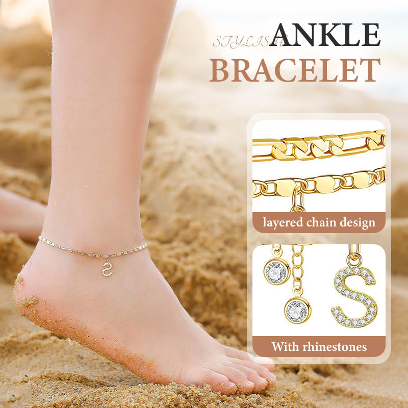 üíñ Layered Gold Ankle Bracelet for Women