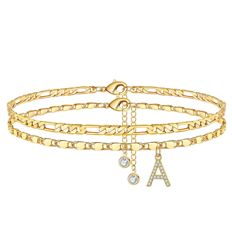 üíñ Layered Gold Ankle Bracelet for Women