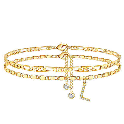 üíñ Layered Gold Ankle Bracelet for Women