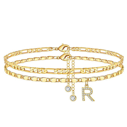 üíñ Layered Gold Ankle Bracelet for Women