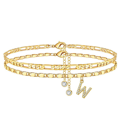 üíñ Layered Gold Ankle Bracelet for Women