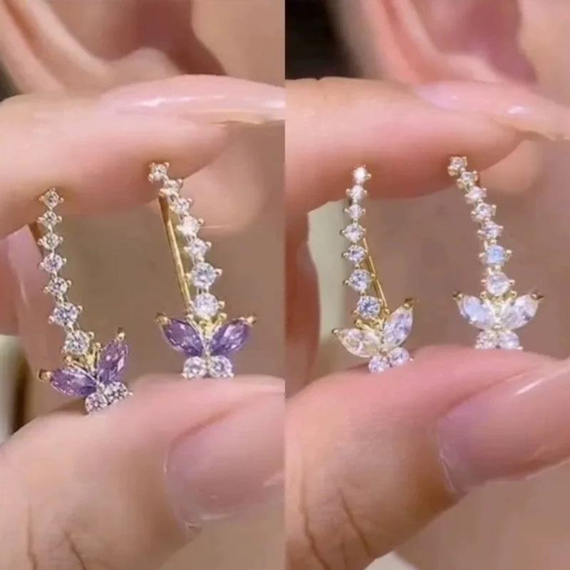 üíïSparkling Butterfly Crawler Earrings