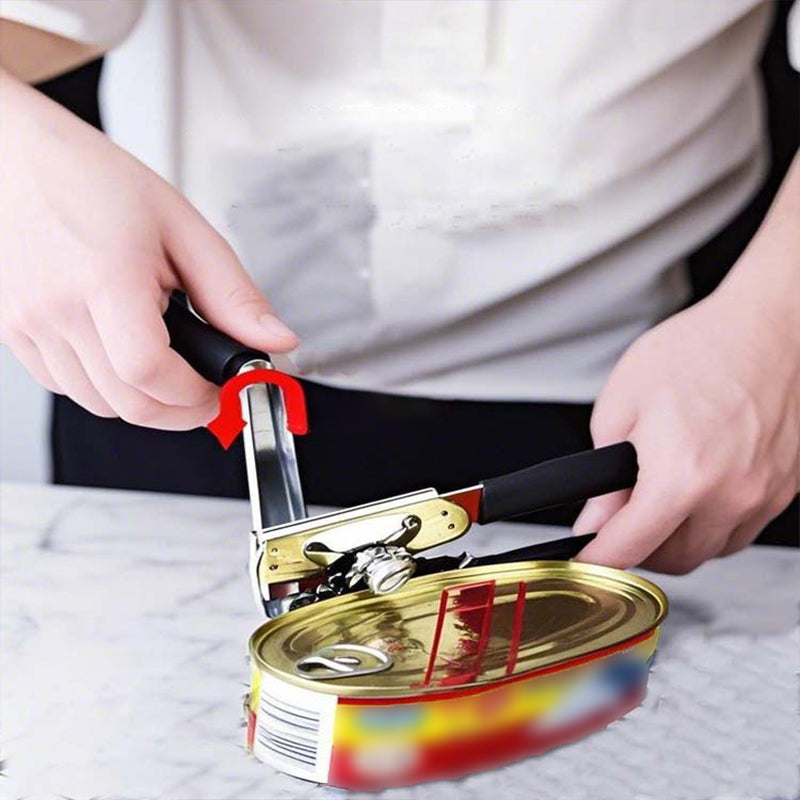 Ergonomic Manual Can Opener with 360¬∞ Rotating Handle