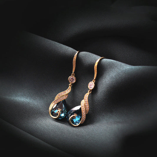 ü¶ö Phoenix Earrings ‚Äì Peacock Design, CZ Gems, Lightweight, Gift üéÅ