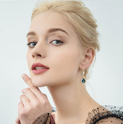 ü¶ö Phoenix Earrings ‚Äì Peacock Design, CZ Gems, Lightweight, Gift üéÅ