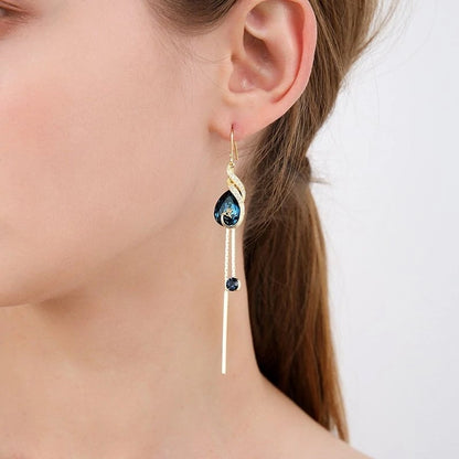 ü¶ö Phoenix Earrings ‚Äì Peacock Design, CZ Gems, Lightweight, Gift üéÅ