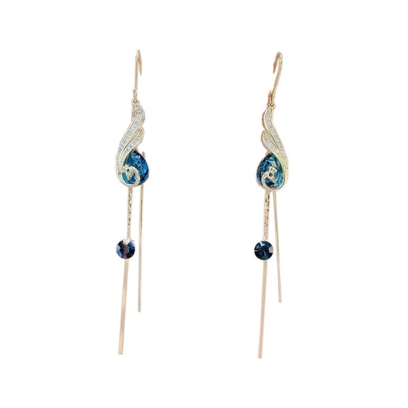 ü¶ö Phoenix Earrings ‚Äì Peacock Design, CZ Gems, Lightweight, Gift üéÅ