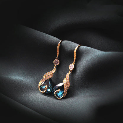ü¶ö Phoenix Earrings ‚Äì Peacock Design, CZ Gems, Lightweight, Gift üéÅ