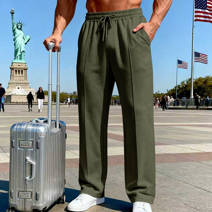 üí•Men's Elastic Waist Drawstring Straight Leg Pants