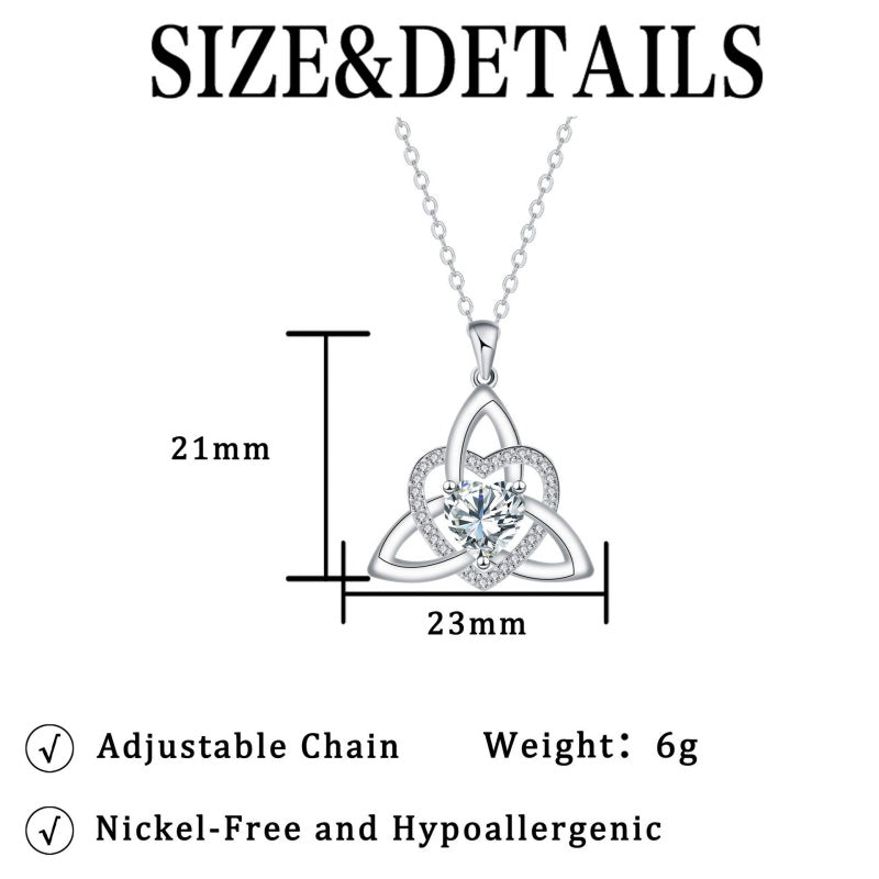 Celtic Knot Heart Pendant Necklaceüíéüìø