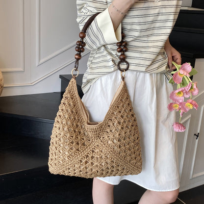 üèùÔ∏èArtisanal Woven Tote with Inner Lining