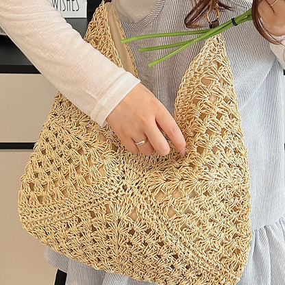 üèùÔ∏èArtisanal Woven Tote with Inner Lining