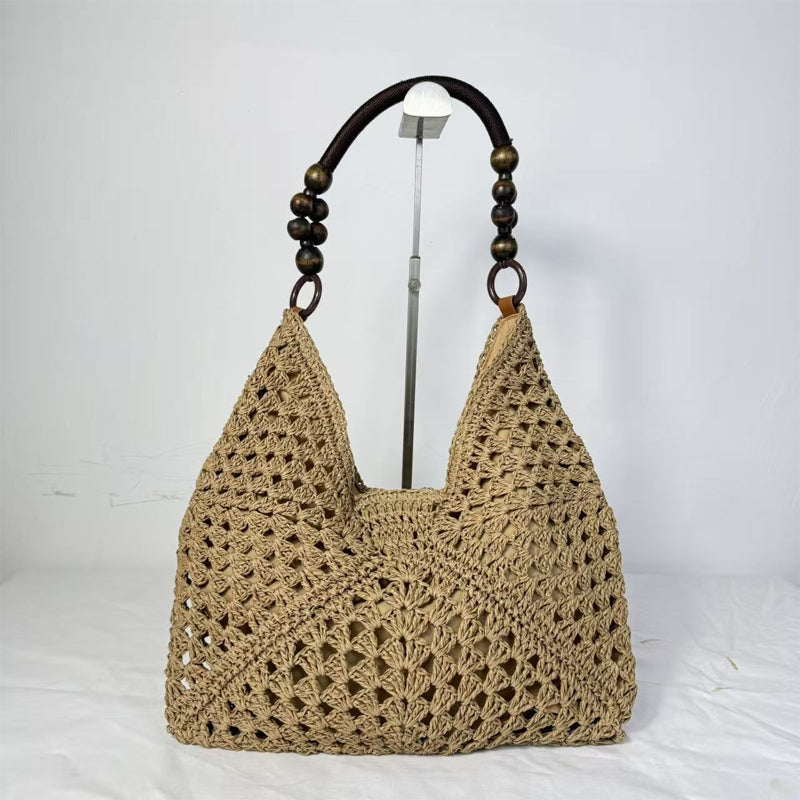 üèùÔ∏èArtisanal Woven Tote with Inner Lining