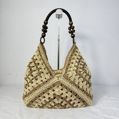 üèùÔ∏èArtisanal Woven Tote with Inner Lining