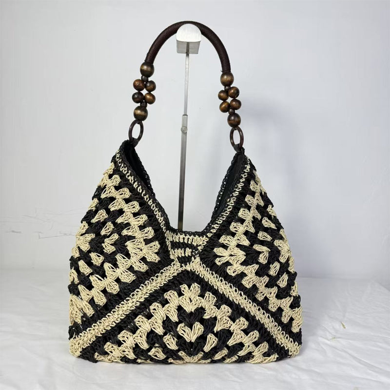 üèùÔ∏èArtisanal Woven Tote with Inner Lining