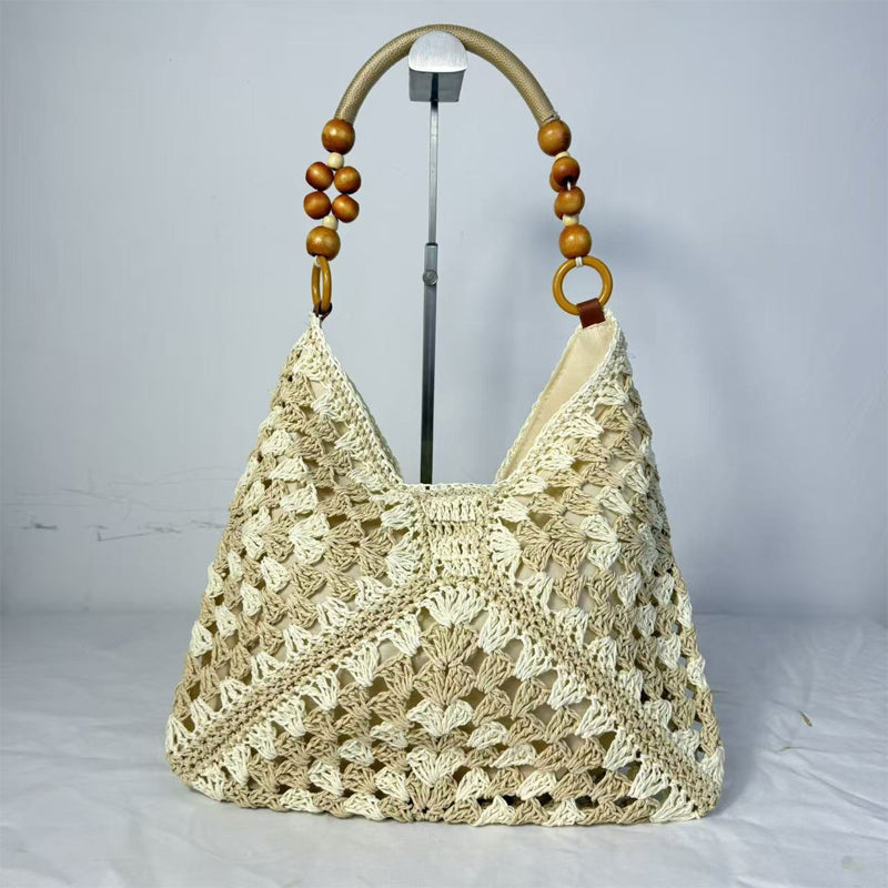 üèùÔ∏èArtisanal Woven Tote with Inner Lining