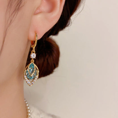 ‚ú®Sky Blue Drop Dangle Hoop Earrings