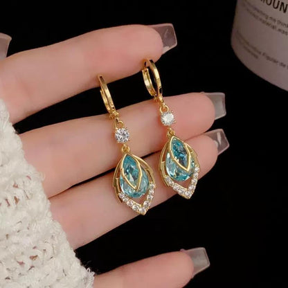 ‚ú®Sky Blue Drop Dangle Hoop Earrings