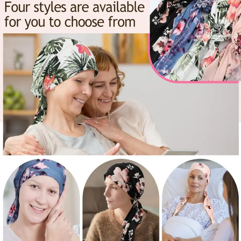 ‚ú® Women's Floral Print Pre-Tied Head Scarf Turban ‚Äì Soft, Elastic, Versatile üå∏