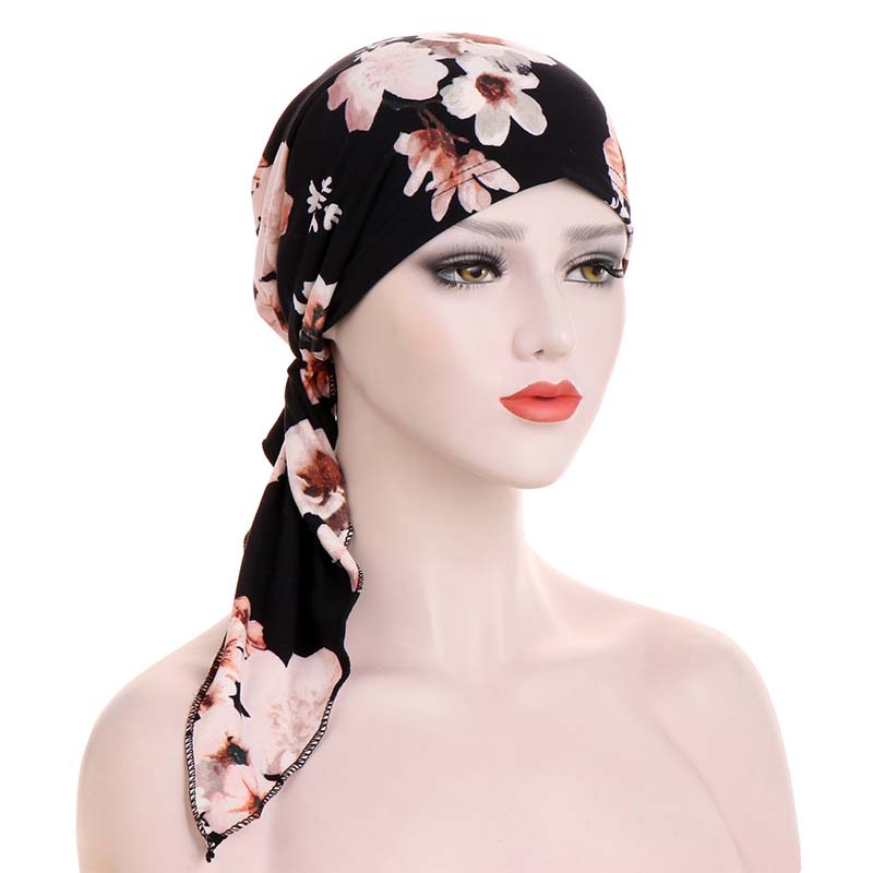 ‚ú® Women's Floral Print Pre-Tied Head Scarf Turban ‚Äì Soft, Elastic, Versatile üå∏